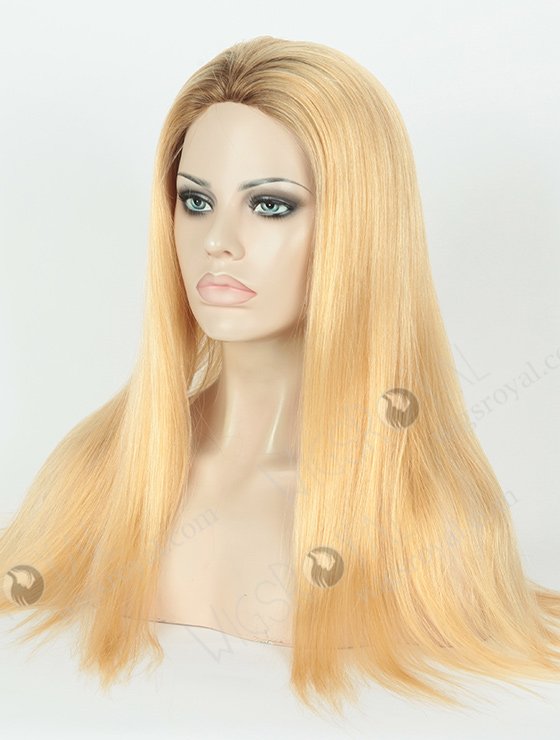 Ash Blonde Glueless Wig With Natural Silk Top GL-08019-2848