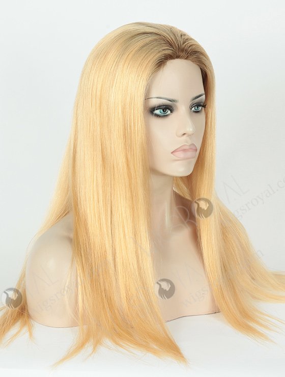 In Stock European Virgin Hair 20" Straight T9/24# Color Silk Top Glueless Wig GL-08075-2857