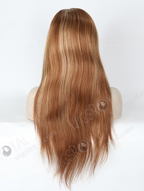 In Stock European Virgin Hair 20" Straight 10/25# Highlights Silk Top Glueless Wig GL-08005-2908