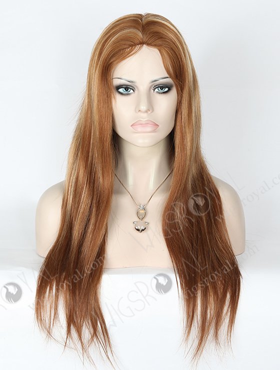 In Stock European Virgin Hair 20" Straight 10/25# Highlights Silk Top Glueless Wig GL-08005-2903