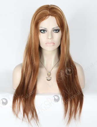 Awesome Silk Top Glueless Wigs With Highlights Color GL-08005