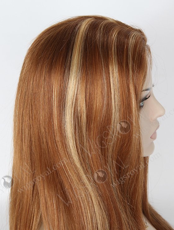 In Stock European Virgin Hair 20" Straight 10/25# Highlights Silk Top Glueless Wig GL-08005-2907