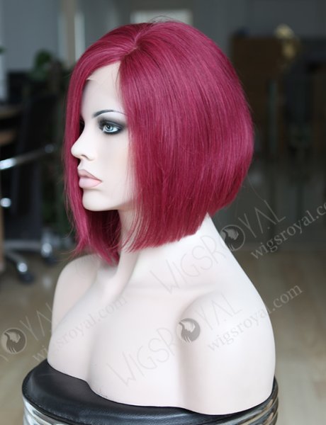 Aubergine Color Human Hair Bob Wigs WR-LW-081