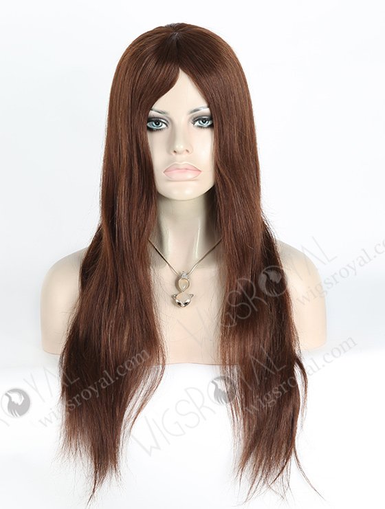 In Stock European Virgin Hair 20" Straight 3# Color Silk Top Glueless Wig GL-08021-2885