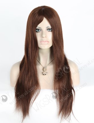 In Stock European Virgin Hair 20" Straight 3# Color Silk Top Glueless Wig GL-08021