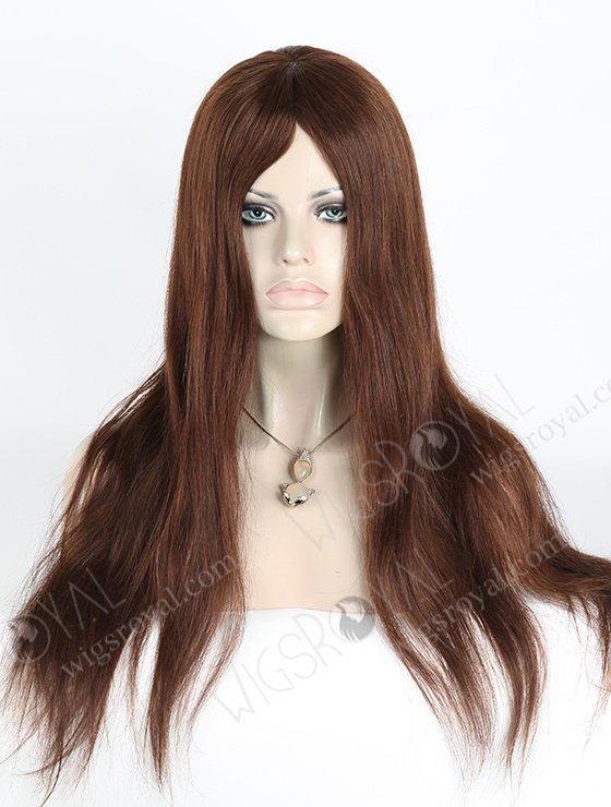 In Stock European Virgin Hair 20" Straight 3# Color Silk Top Glueless Wig GL-08021-2886