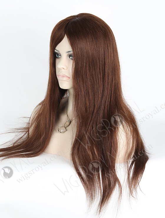 In Stock European Virgin Hair 20" Straight 3# Color Silk Top Glueless Wig GL-08021-2887