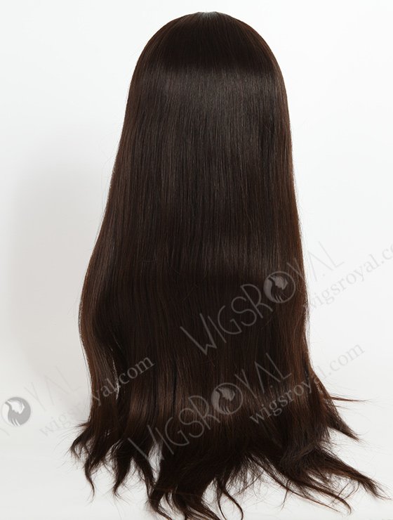 In Stock European Virgin Hair 22" Natural Straight Natural Color Glueless Silk Top Wig GL-08014-3084