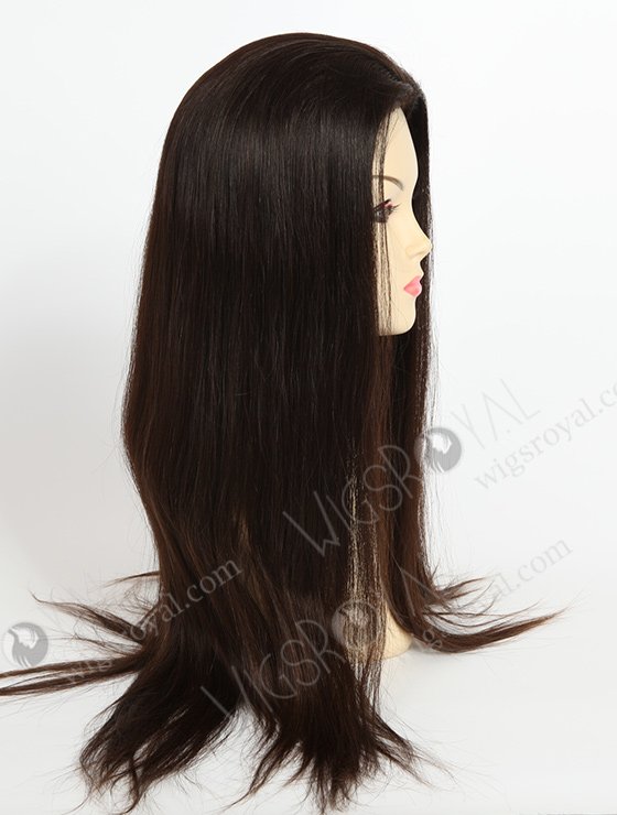 In Stock European Virgin Hair 22" Natural Straight Natural Color Glueless Silk Top Wig GL-08014-3081