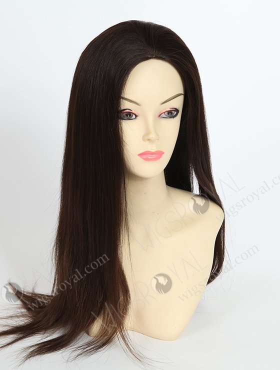 In Stock European Virgin Hair 20" Natural Straight Natural Color Silk Top Glueless Wig GL-08015-3067
