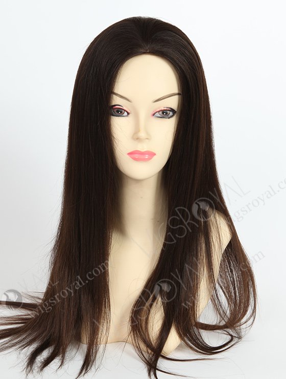 In Stock European Virgin Hair 20" Natural Straight Natural Color Silk Top Glueless Wig GL-08015-3066