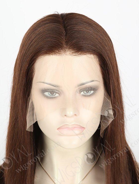 In Stock Indian Remy Hair 16" Straight Color 3# Blended Color Lace Front Wig MLF-01014-3042