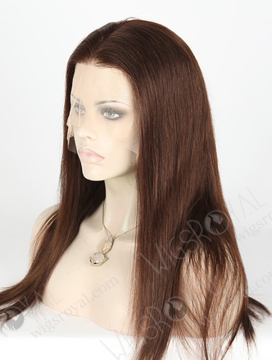 In Stock Indian Remy Hair 16" Straight Color 3# Blended Color Lace Front Wig MLF-01014-3044