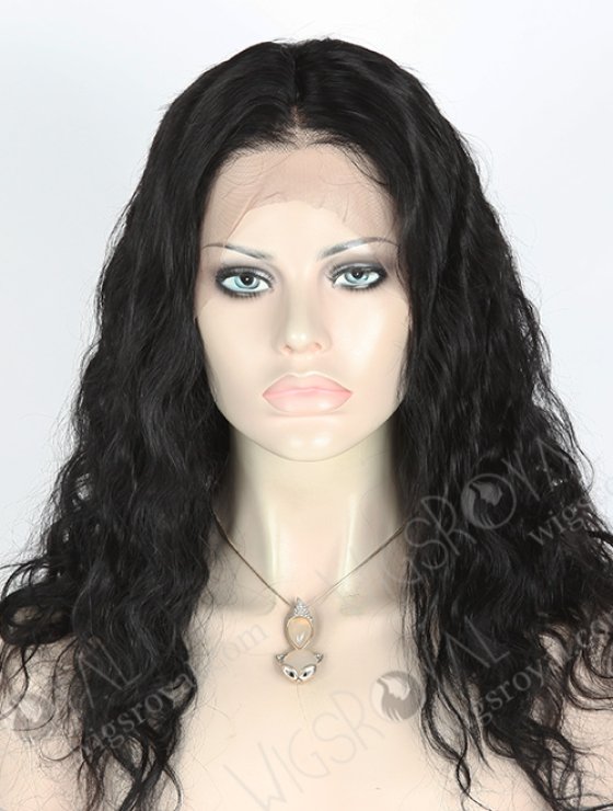 In Stock Indian Remy Hair 18" Deep Body Wave Color #1b Lace Front Wig MLF-01010-3033