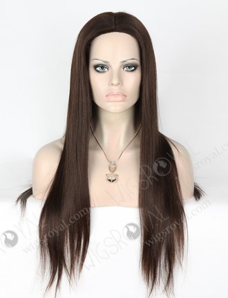 In Stock European Virgin Hair 22" Natural Straight Natural Color Silk Top Glueless Wig GL-08032
