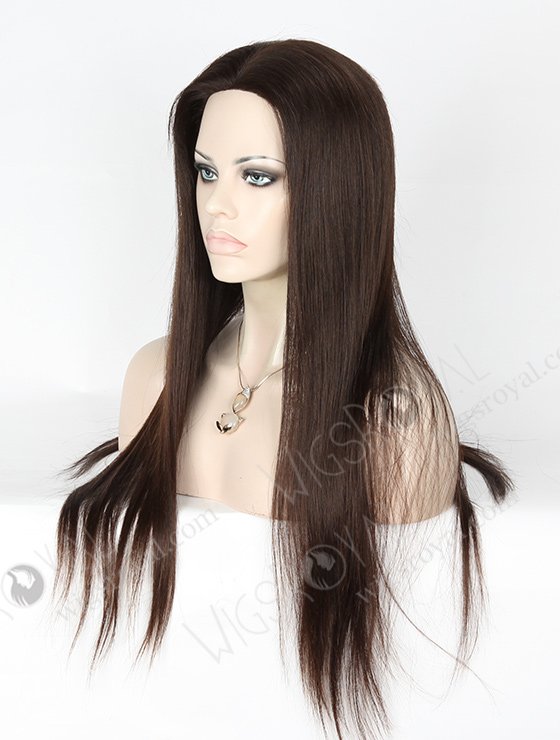 In Stock European Virgin Hair 22" Natural Straight Natural Color Silk Top Glueless Wig GL-08032-3073