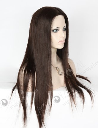 In Stock European Virgin Hair 22" Natural Straight Natural Color Silk Top Glueless Wig GL-08032