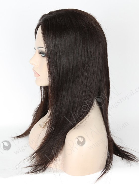 In Stock Chinese Virgin Hair 16" Light Yaki Natural Color Silk Top Glueless Wig GL-07013-3133