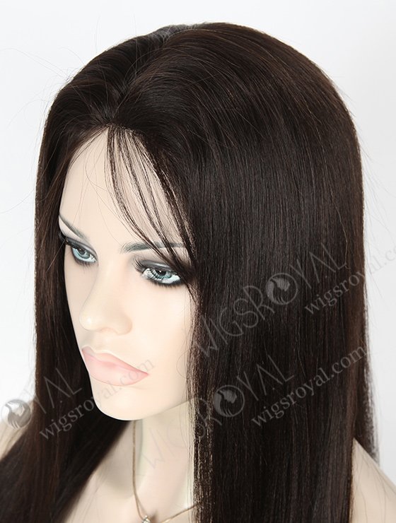 In Stock Chinese Virgin Hair 18" Light Yaki Natural Color Silk Top Glueless Wig GL-07012-3143