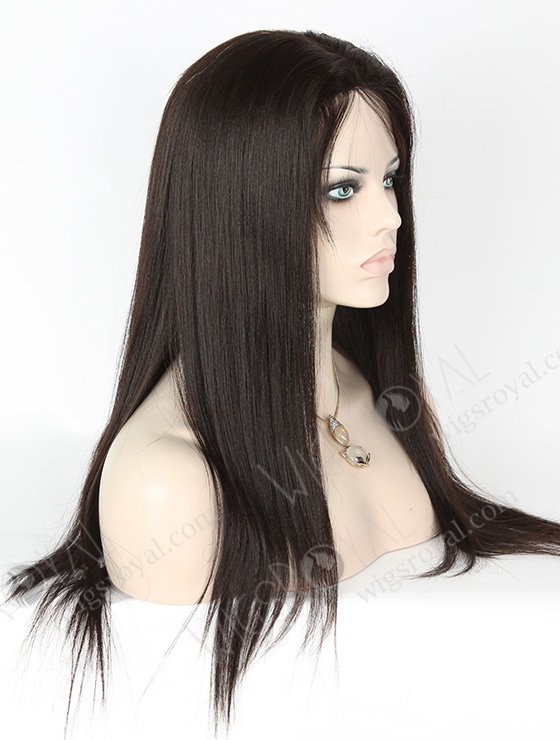 In Stock Chinese Virgin Hair 18" Light Yaki Natural Color Silk Top Glueless Wig GL-07012-3145