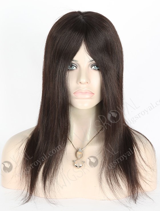 In Stock Chinese Virgin Hair 14" Natural Straight Natural Color Silk Top Glueless Wig GL-07014-3095