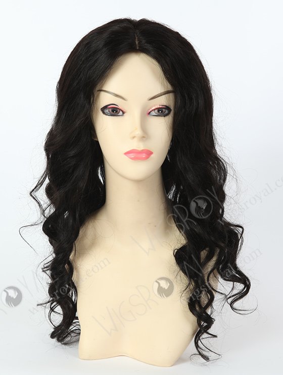 In Stock Indian Remy Hair 20" Big Curl 1b# Color Silk Top Glueless Wig GL-01014-3376