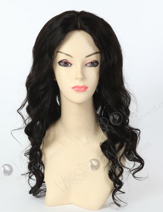 In Stock Indian Remy Hair 20" Big Curl 1b# Color Silk Top Glueless Wig GL-01014