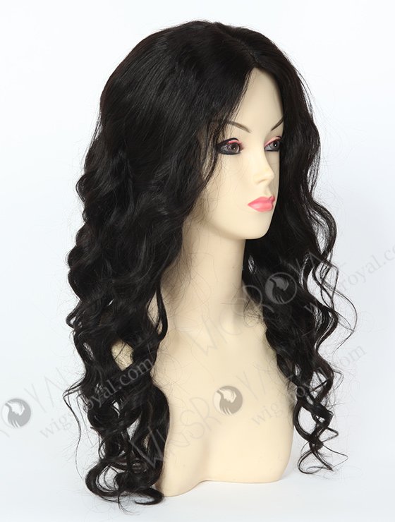 In Stock Indian Remy Hair 20" Big Curl 1b# Color Silk Top Glueless Wig GL-01014-3378