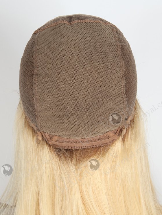 Blonde Wig With Dark Roots Human Hair Hand Tied Lace Front Wigs | In Stock European Virgin Hair 16" Straight T9/22# Color Lace Front Silk Top Glueless Wig GLL-08010-3493
