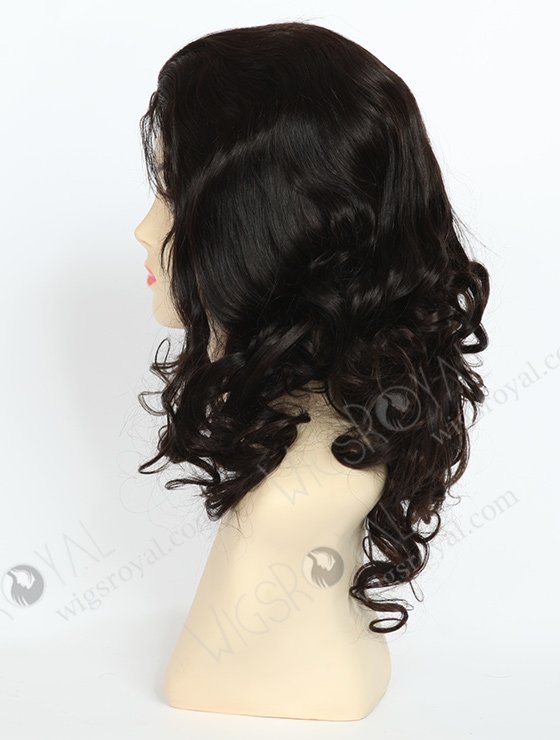 In Stock Indian Remy Hair 16" Big Curl Natural Color Silk Top Glueless Wig GL-01008-3358