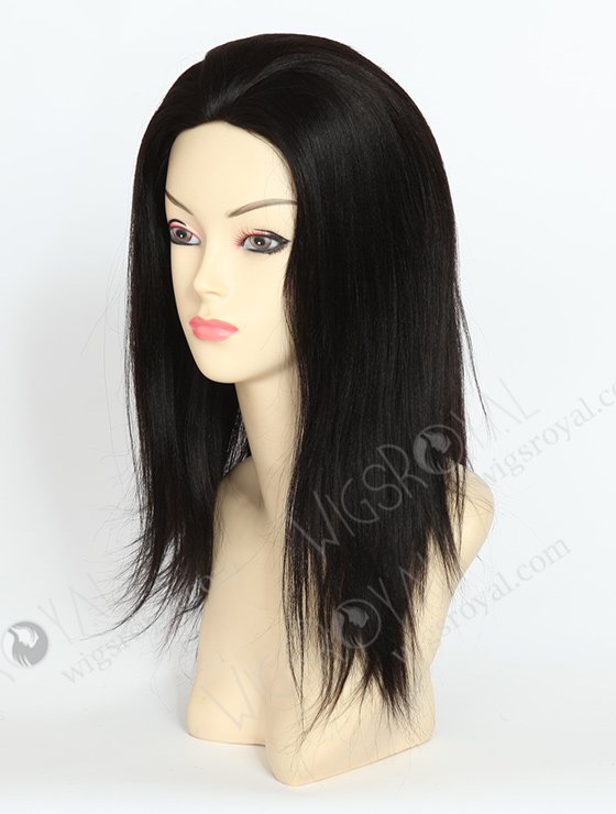 In Stock Indian Remy Hair 14" Yaki 1b# Color Silk Top Glueless Wig GL-01018-3345