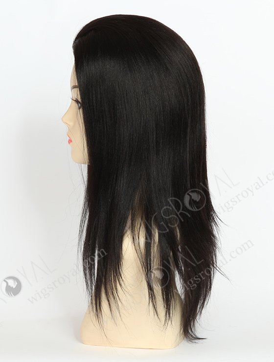 In Stock Indian Remy Hair 14" Yaki 1b# Color Silk Top Glueless Wig GL-01018-3346