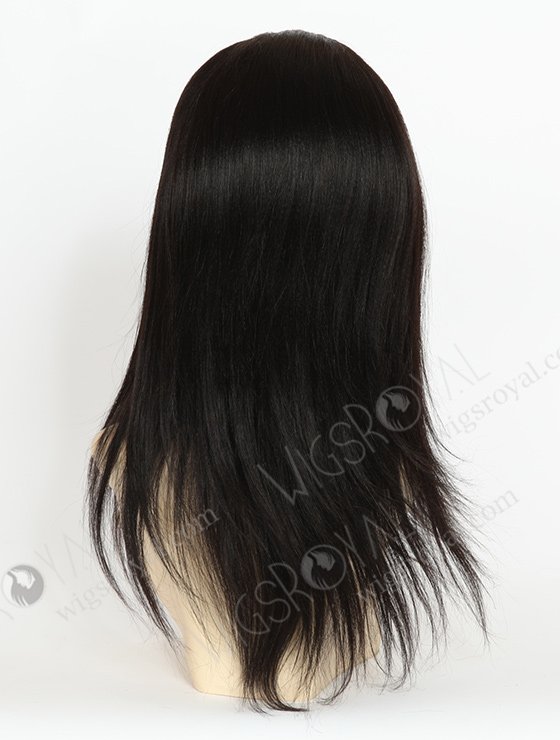 In Stock Indian Remy Hair 14" Yaki 1b# Color Silk Top Glueless Wig GL-01018-3347
