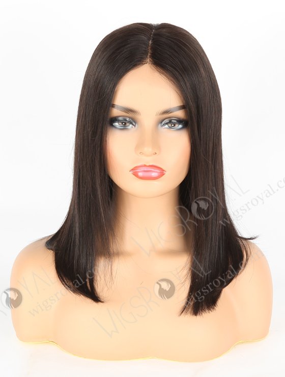 In Stock Indian Remy Hair 14" Bob Straight Natural Color 5"×5" HD Lace Closure Wig CW-01008