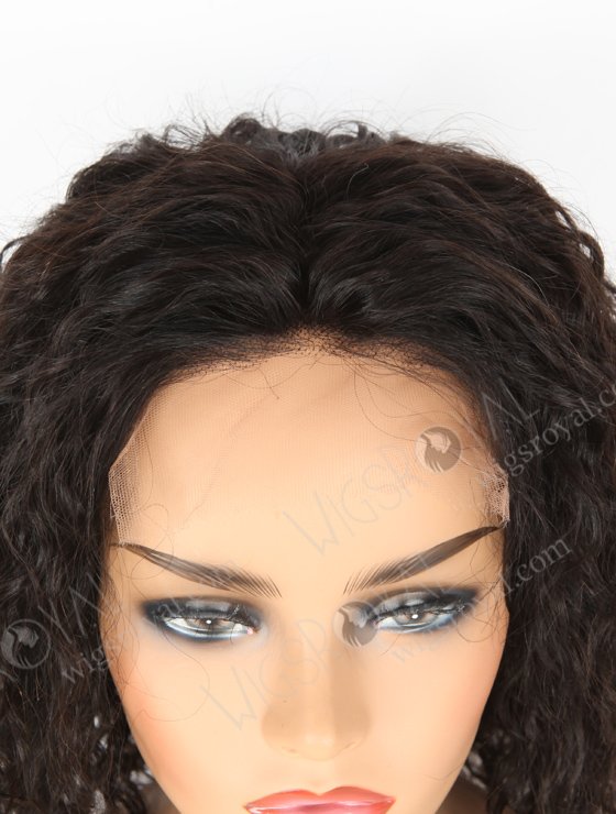 In Stock Indian Remy Hair 14" Water Wave Natural Color 5"×5" HD Lace Closure Wig CW-01007-3211