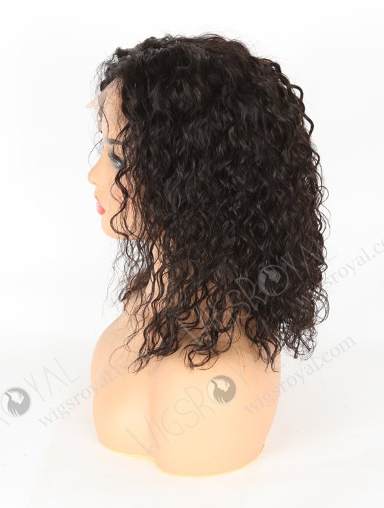 In Stock Indian Remy Hair 14" Water Wave Natural Color 5"×5" HD Lace Closure Wig CW-01007-3215