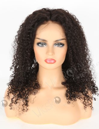 In Stock Indian Remy Hair 20" Tight Pissy Natural Color 5"×5" HD Lace Closure Wig CW-01013