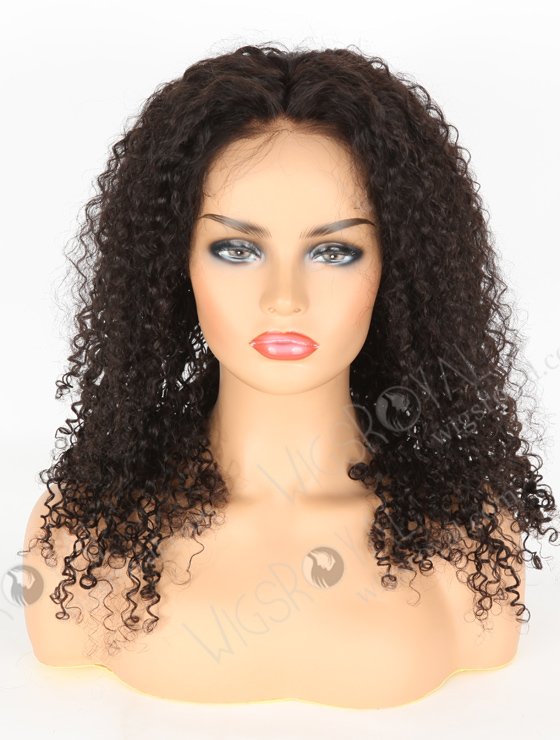 In Stock Indian Remy Hair 20" Tight Pissy Natural Color 5"×5" HD Lace Closure Wig CW-01013-3495