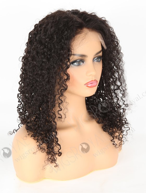In Stock Indian Remy Hair 20" Tight Pissy Natural Color 5"×5" HD Lace Closure Wig CW-01013-3497