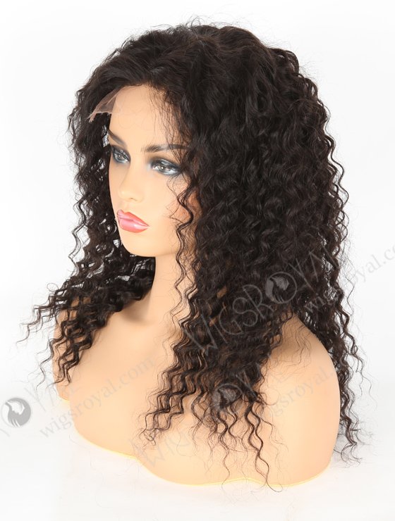 In Stock Indian Remy Hair 16" Deep Wave Natural Color 5"×5" HD Lace Closure Wig CW-01003-3160