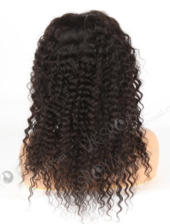 In Stock Indian Remy Hair 16" Deep Wave Natural Color 5"×5" HD Lace Closure Wig CW-01003-3162