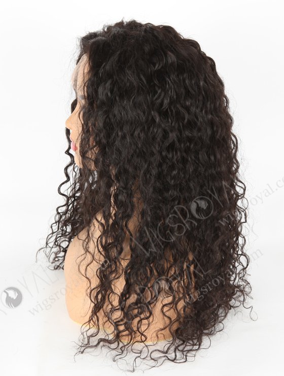 In Stock Indian Remy Hair 16" Deep Wave Natural Color 5"×5" HD Lace Closure Wig CW-01003-3163