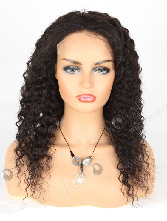 In Stock Indian Remy Hair 18" Deep Wave Natural Color 5"×5" HD Lace Closure Wig CW-01004-3179