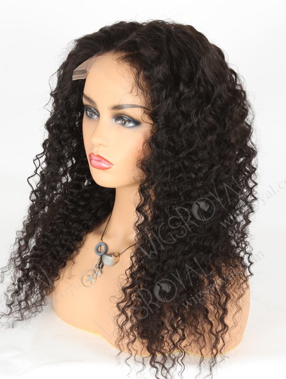 In Stock Indian Remy Hair 22" Deep Wave Natural Color 5"×5" HD Lace Closure Wig CW-01006-3205