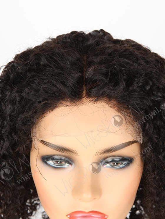 In Stock Indian Remy Hair 14" Tight Pissy Natural Color 5"×5" HD Lace Closure Wig CW-01010-3389