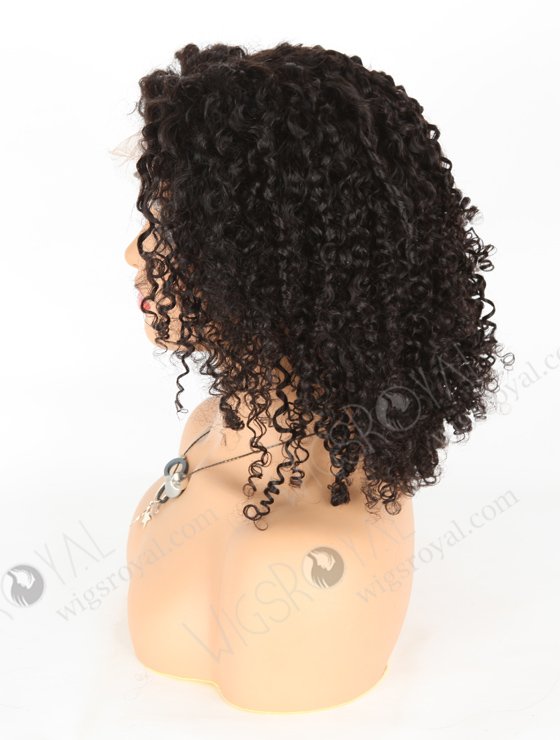In Stock Indian Remy Hair 14" Tight Pissy Natural Color 5"×5" HD Lace Closure Wig CW-01010-3391