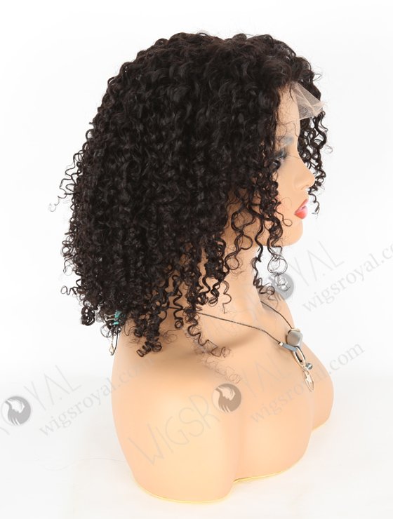 In Stock Indian Remy Hair 14" Tight Pissy Natural Color 5"×5" HD Lace Closure Wig CW-01010-3392