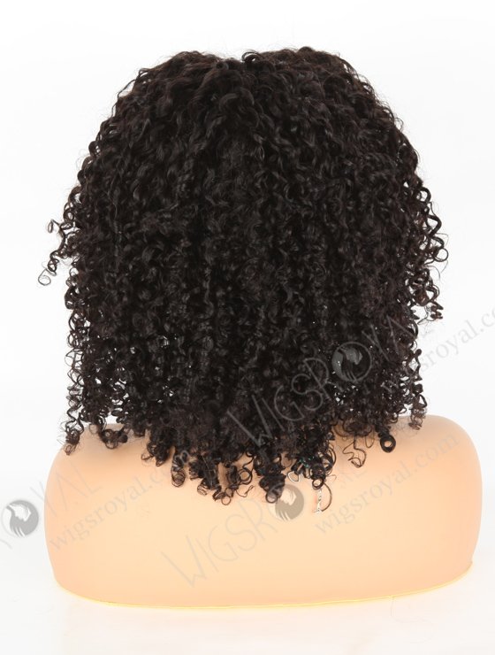 In Stock Indian Remy Hair 14" Tight Pissy Natural Color 5"×5" HD Lace Closure Wig CW-01010-3394