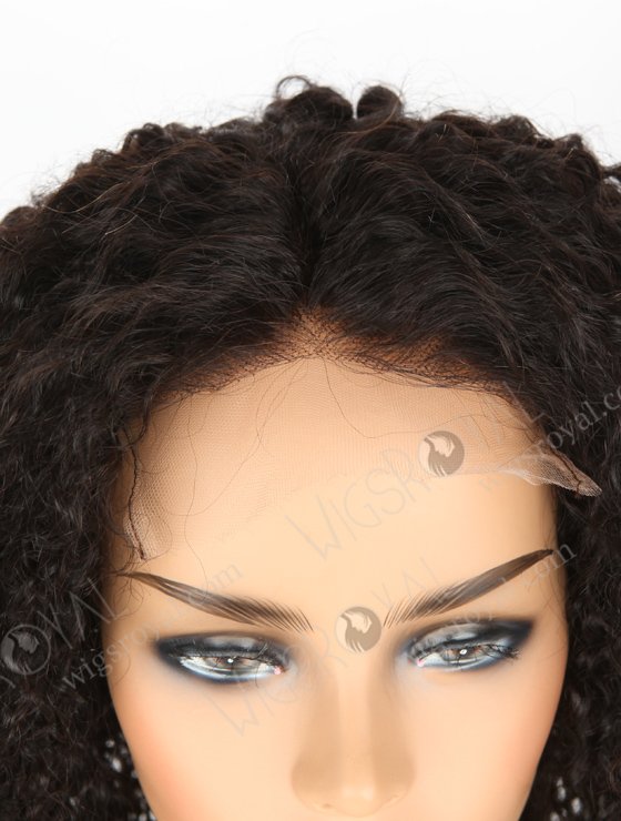 In Stock Indian Remy Hair 18" Tight Pissy Natural Color 5"×5" HD Lace Closure Wig CW-01012-3435