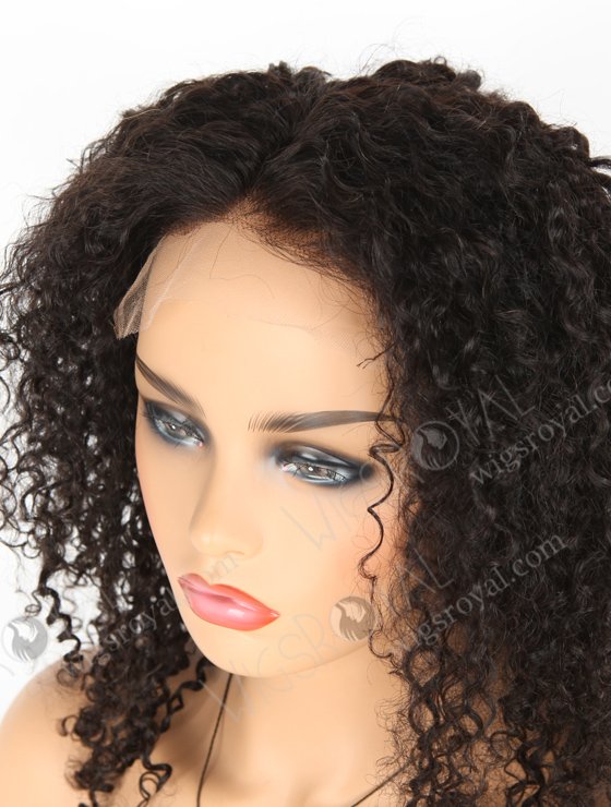 In Stock Indian Remy Hair 18" Tight Pissy Natural Color 5"×5" HD Lace Closure Wig CW-01012-3437